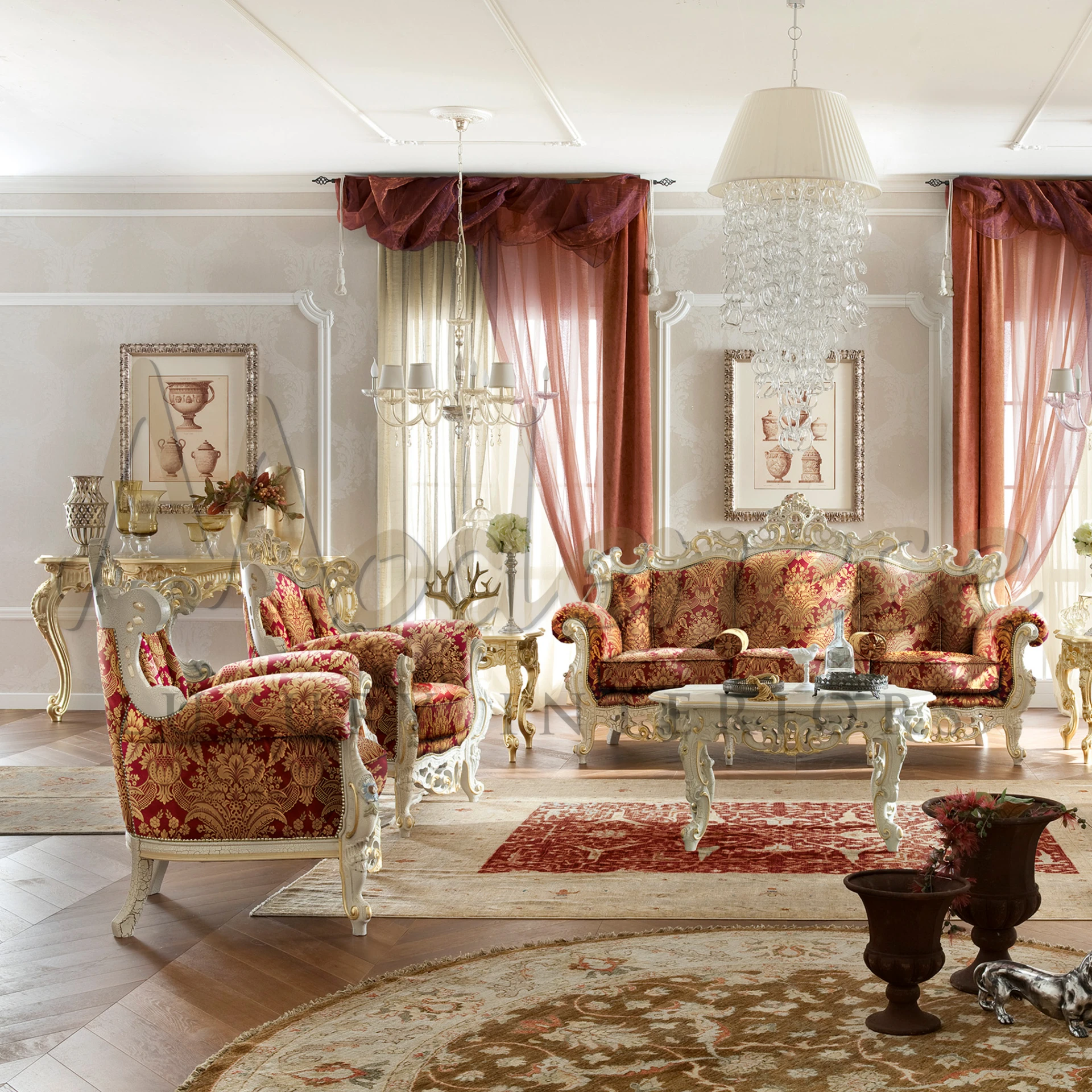 Carved Sophistication: Discover Modenese's Gold Leaf Baroque Console