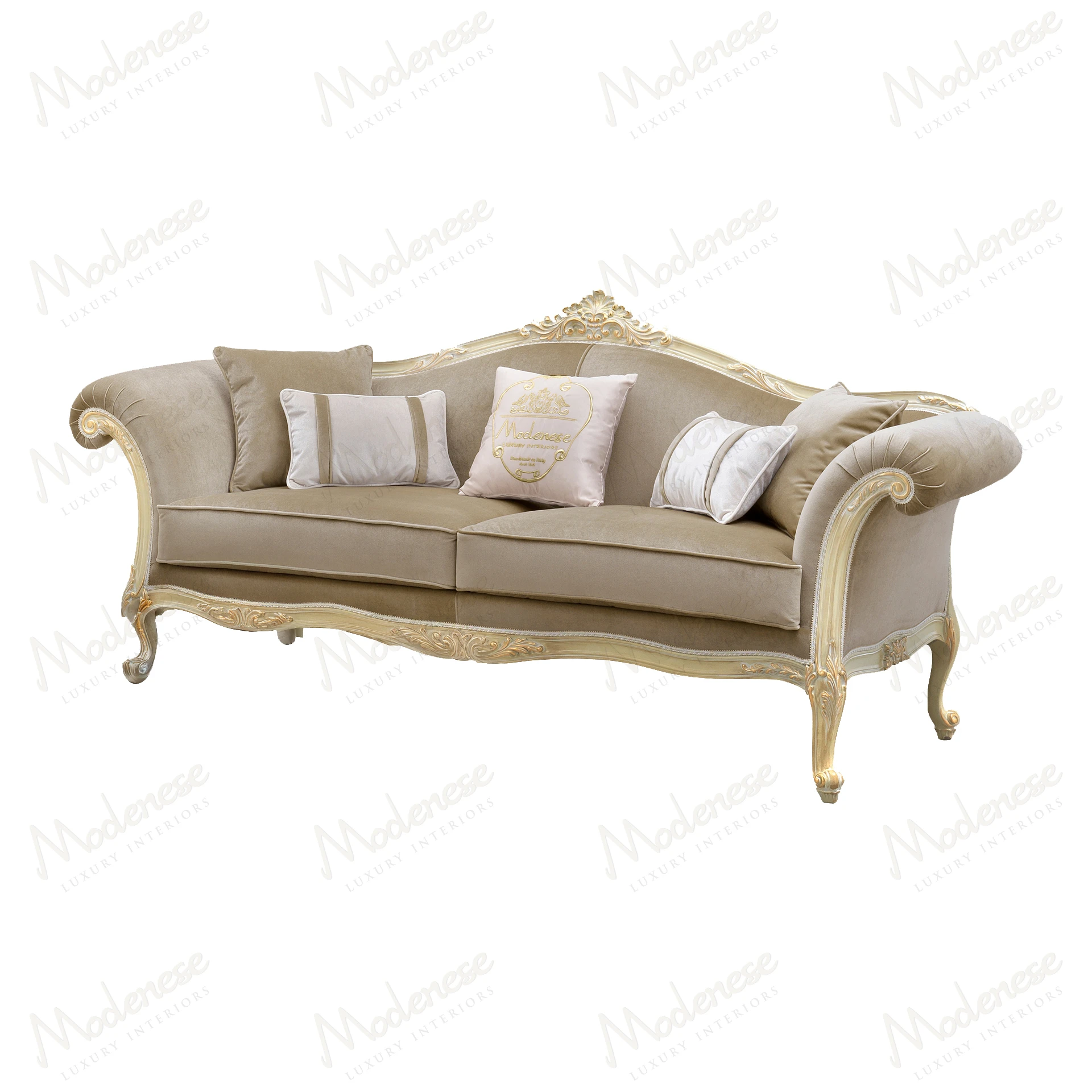 Elegant Timeless Grace 3-seater sofa, W233 D84 H106 HS56. Stylish design, high backrest, plush cushions, suitable for any sophisticated living space