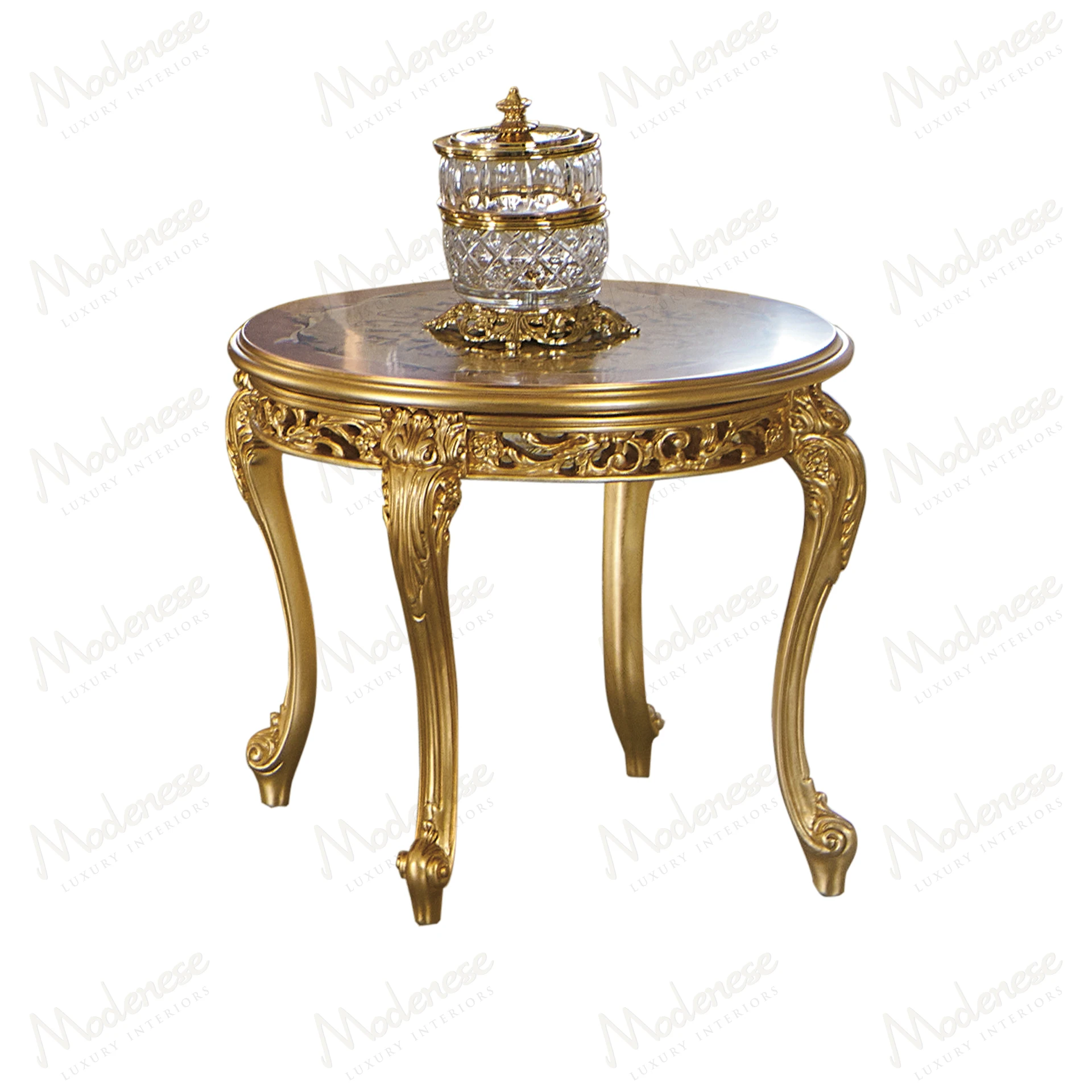 A modern Royal Blend Side Table with a wooden structure and inlaid top, showcasing sleek lines and elegant craftsmanship