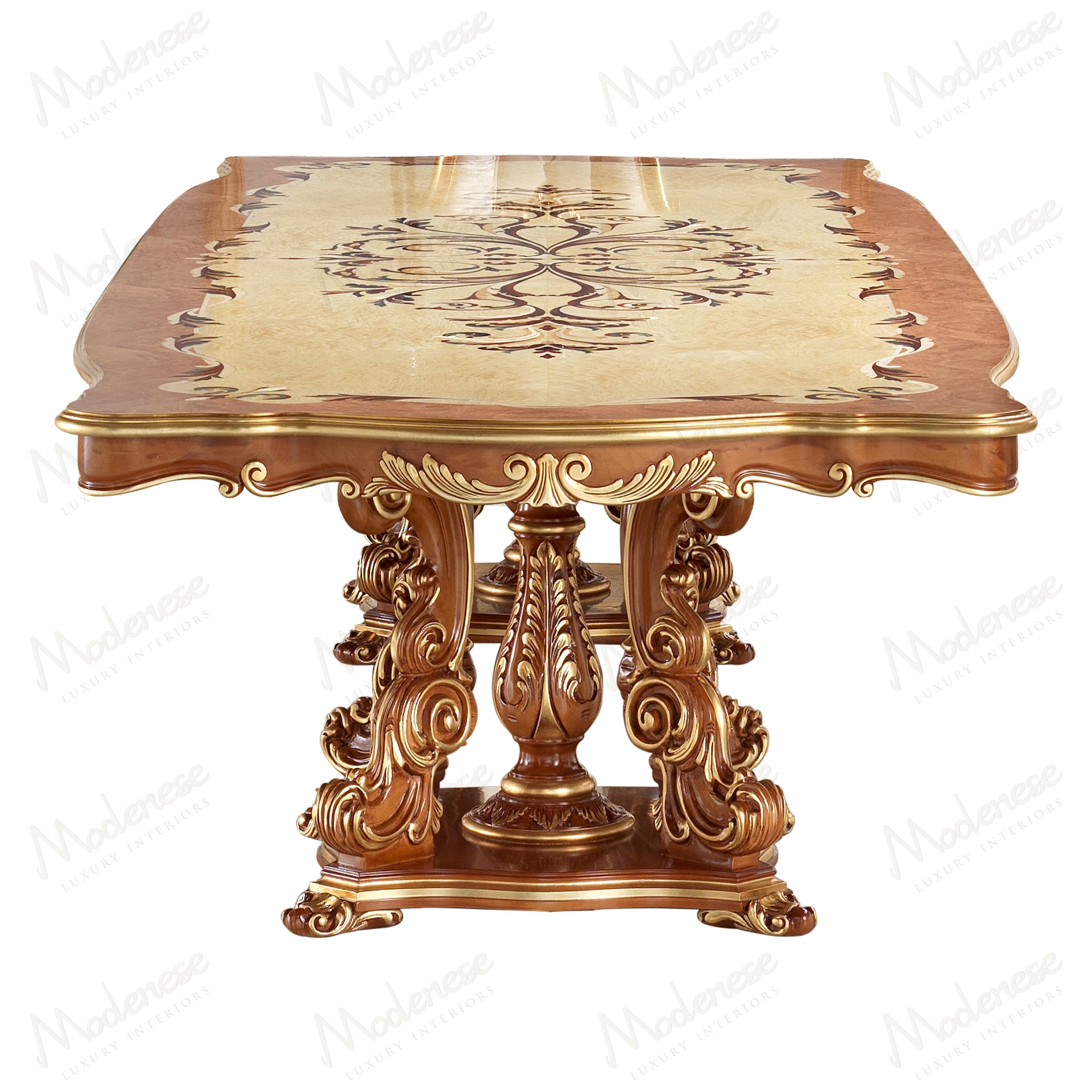 Royal Blend Dining Table with a cozy wood texture, no upholstery. Simple design, perfect for a modern dining space
