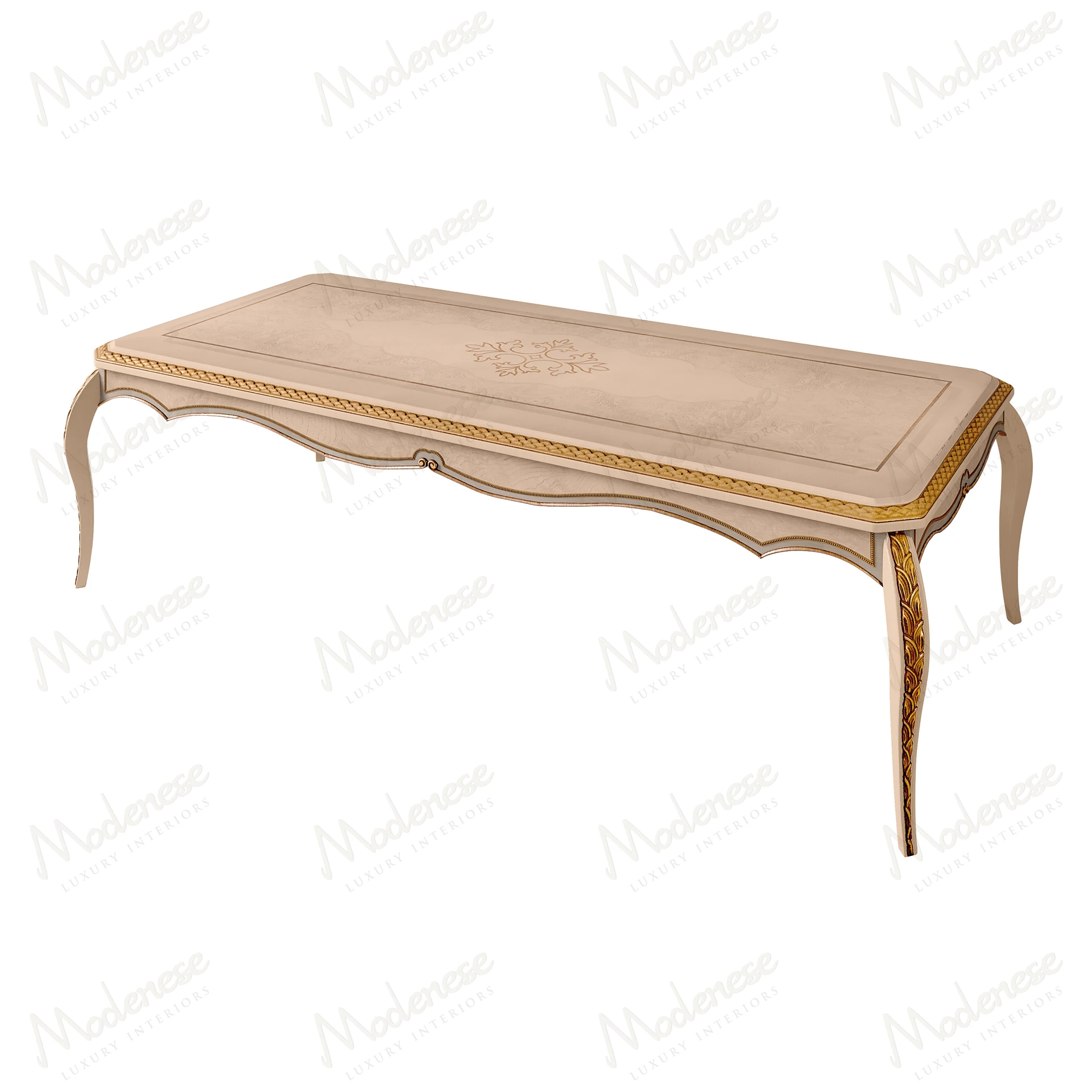 Modern Heritage Harmony Dining Table with wood structure and inlaid wooden top, showcasing a sleek, contemporary design. Ideal for stylish, accessible dining spaces