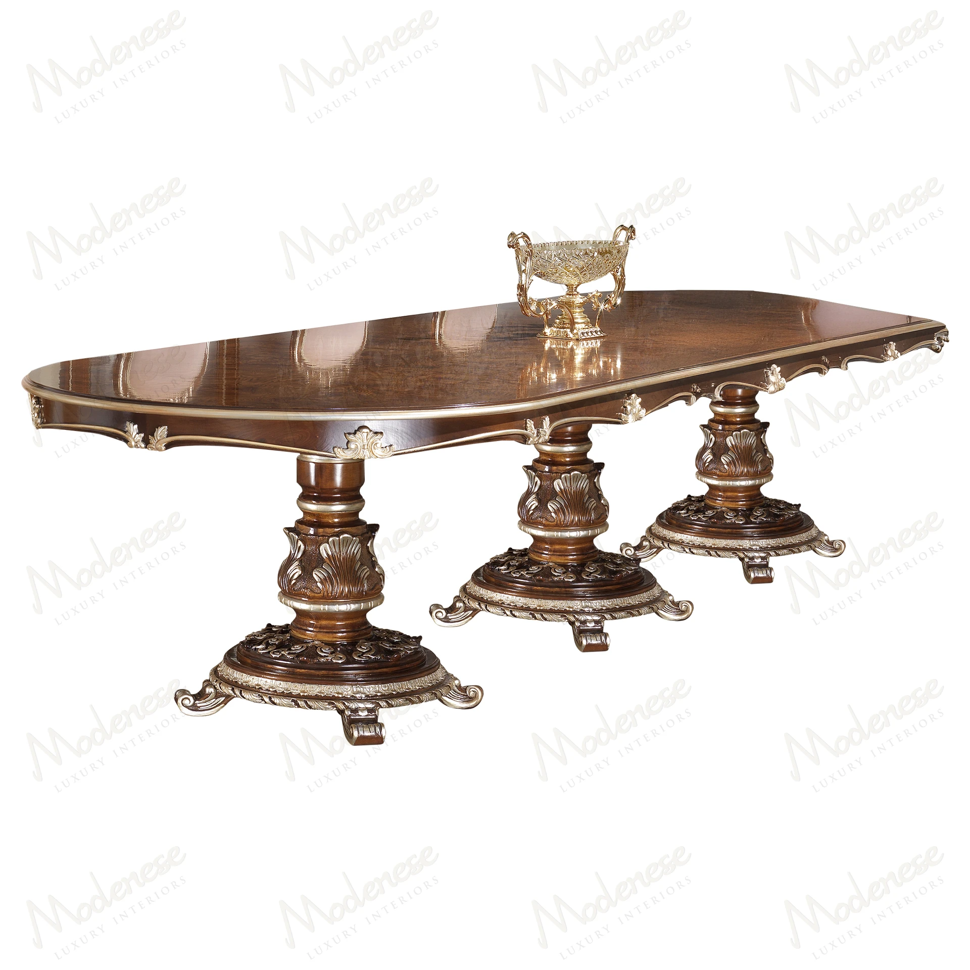 Modern wooden dining table with sleek design, featuring a wood structure and top. Ideal for contemporary dining spaces